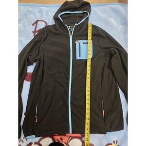 Men's Textured Brown‎ Fleece Hoodie Full Zip Jacket Ventures Endurance Size L